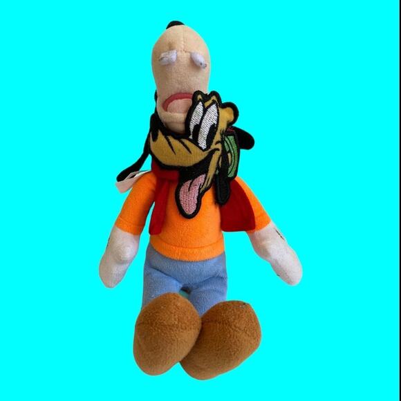 Disney Goofy Plush Toy 8" Tall By Just Play LLC With Pluto Mask - Picture 5 of 12